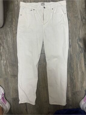 J. Crew Off-White vintage slim straight Corduroy Pants
